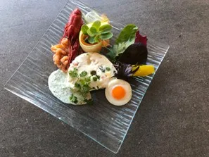 Asperge terrine met Hollandse garnalen en kervel crème – Het Goedemorgen Café